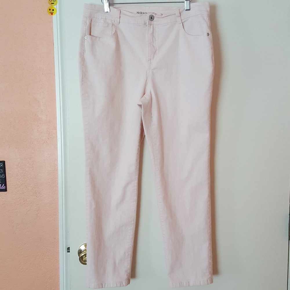 Style & Co Pale Pink Denim Jeans size 14P